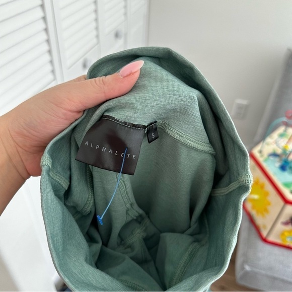 Alphalete OG Revival Leggings Sage Green Color Size Small Women’s High Waisted - Picture 9 of 11